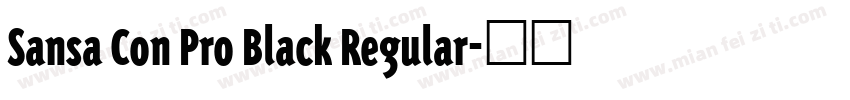 Sansa Con Pro Black Regular字体转换